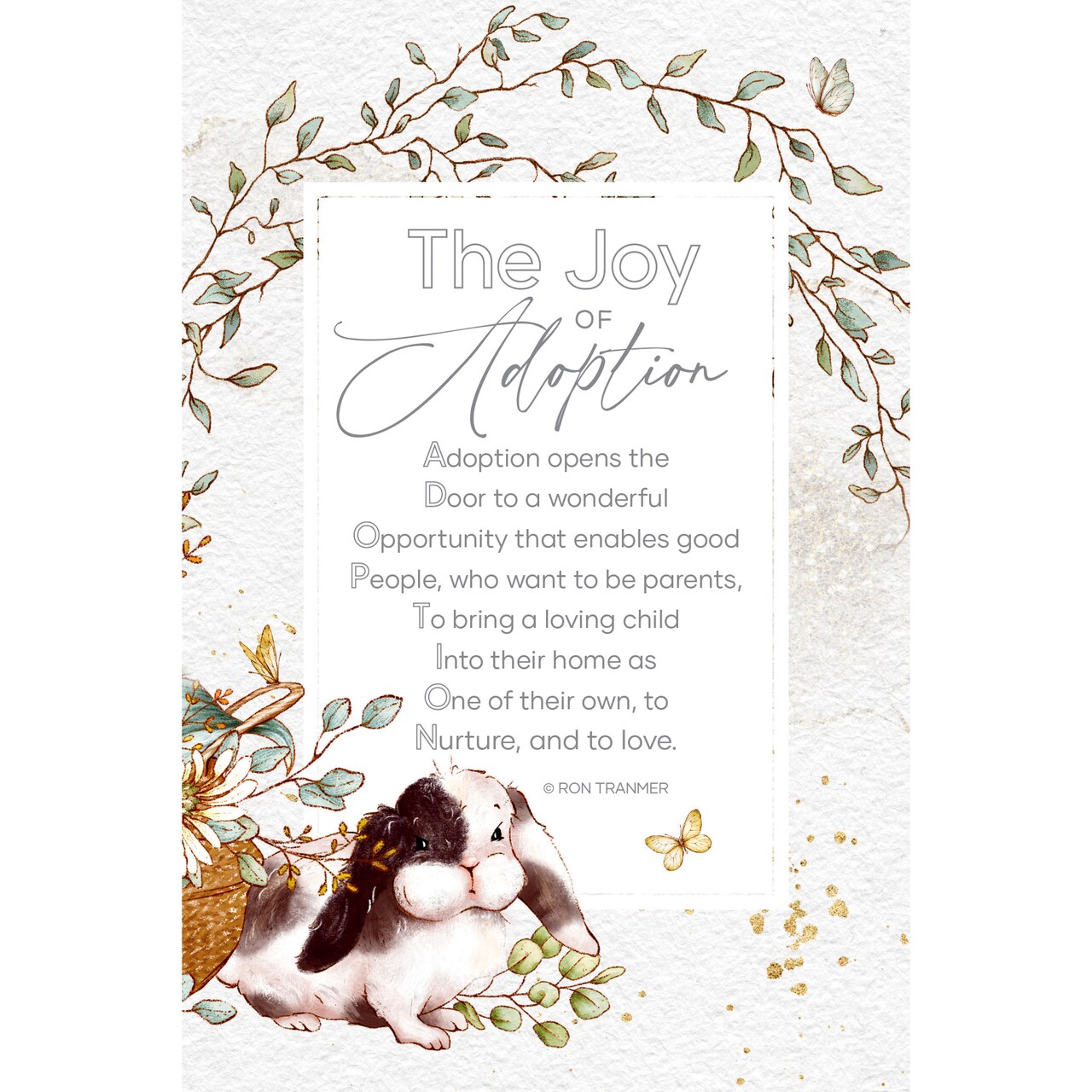 Dexsa The Joy Of Adoption Inspirational Wood Plaque 6 inches x 9 inches
